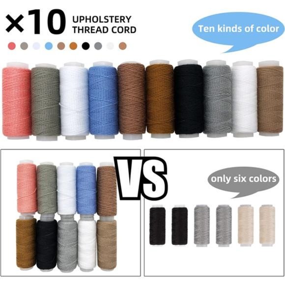 Upholstery Repair Sewing Kit: 47 Pieces Heavy Duty Sewing Kit with Sewing Awl - Picture 3 of 6